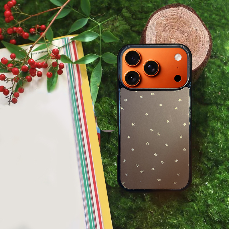 Star Pattern MagSafe-Compatible Phone Case for iPhone 17/16/15/14/13 Series Gray – CF250001