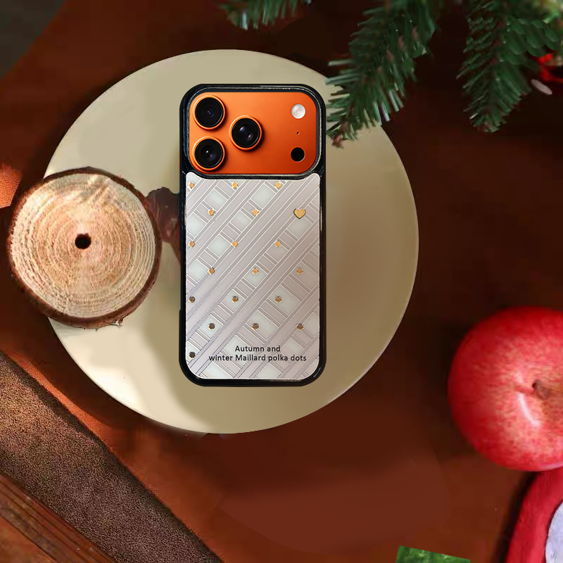 Checkered Heart MagSafe-Compatible Phone Case for iPhone 17/16/15/14/13 Series Gray – CF250002