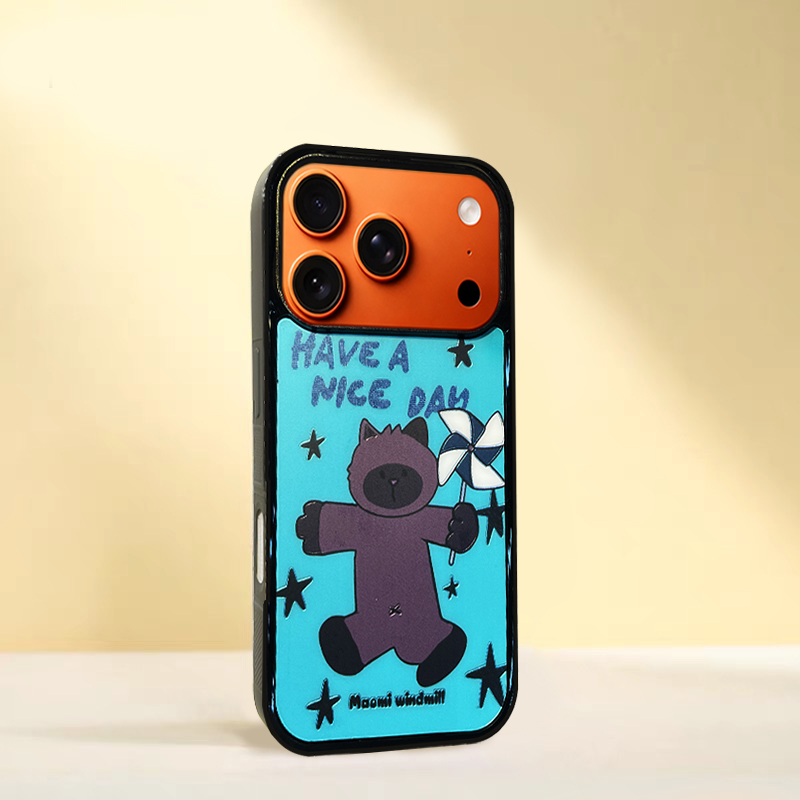 Cute Cat Pattern  Phone Case Compatible With Magsafe for iPhone 17/16/15/14/13 Series Blue– CF2500056