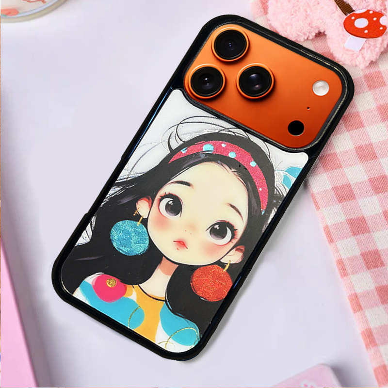 Red & Blue Earring Girl  Phone Case Compatible With Magsafe for iPhone 17/16/15/14/13 Series – CF2500055