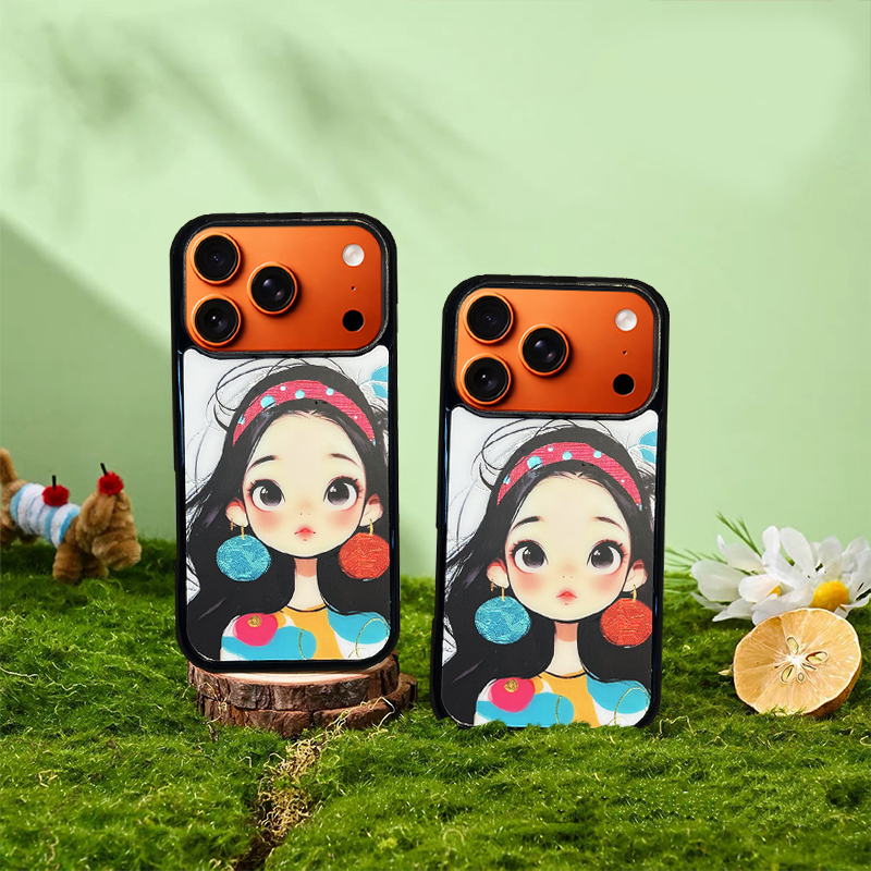 Red & Blue Earring Girl  Phone Case Compatible With Magsafe for iPhone 17/16/15/14/13 Series – CF2500055