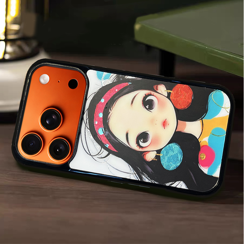 Red & Blue Earring Girl  Phone Case Compatible With Magsafe for iPhone 17/16/15/14/13 Series – CF2500055