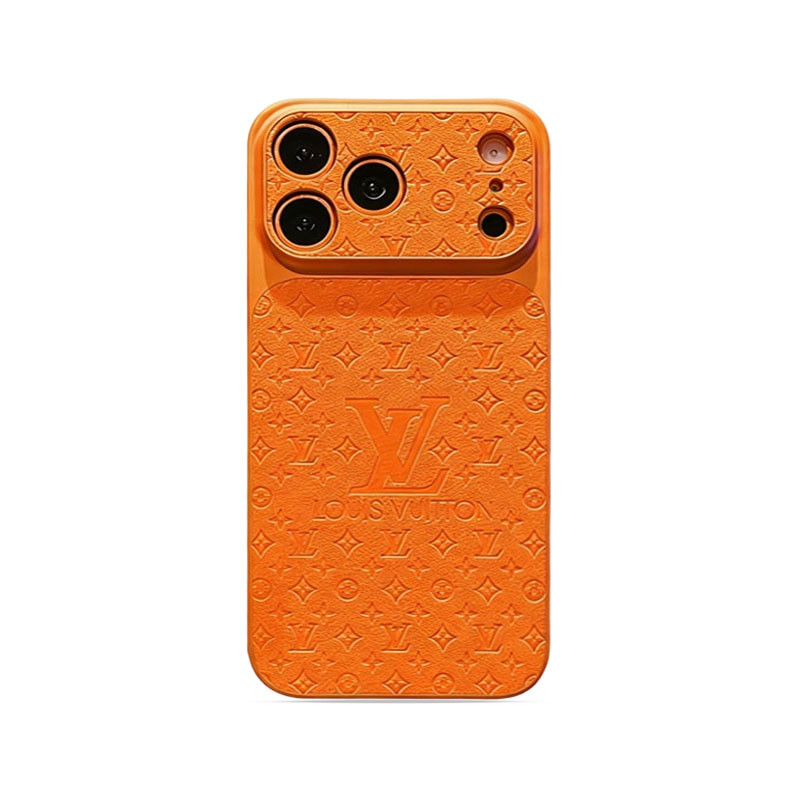 Elegant Monogram iPhone case orange– GFLV004