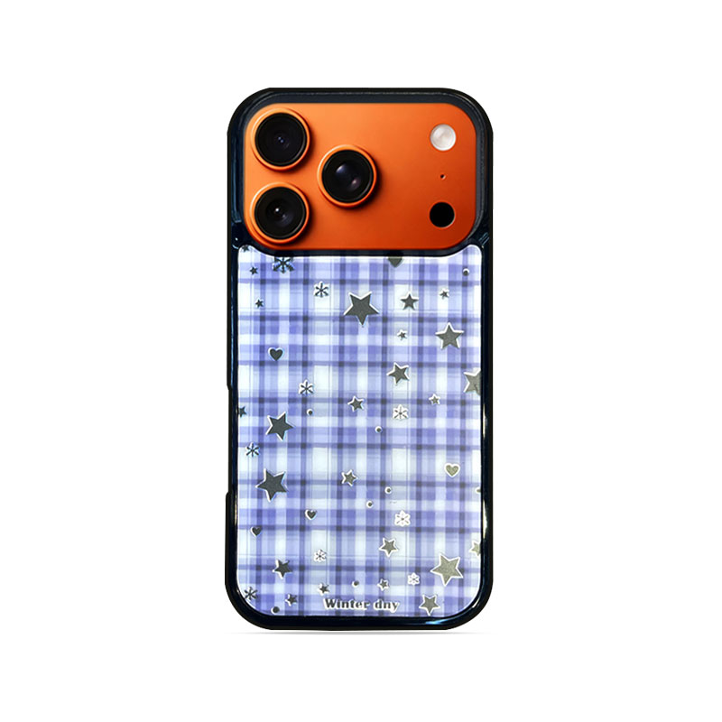 Striped Star MagSafe-Compatible Phone Case for iPhone 17/16/15/14/13 Series Purple Blue  – CF250003