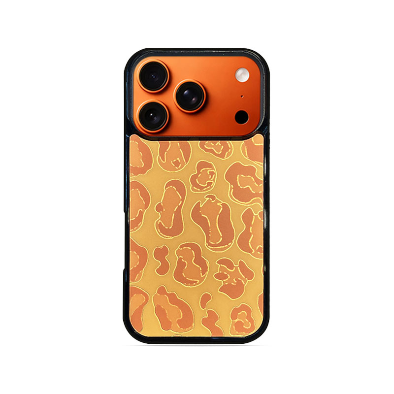 Leopard Print MagSafe-Compatible Phone Case for iPhone 17/16/15/14/13 Series Golden – CF250008