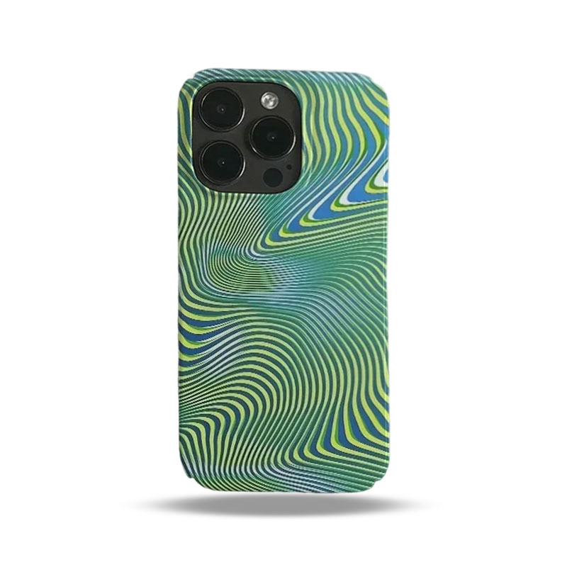 Gradient Curve Phone Case For iPhone Green-JBX251441