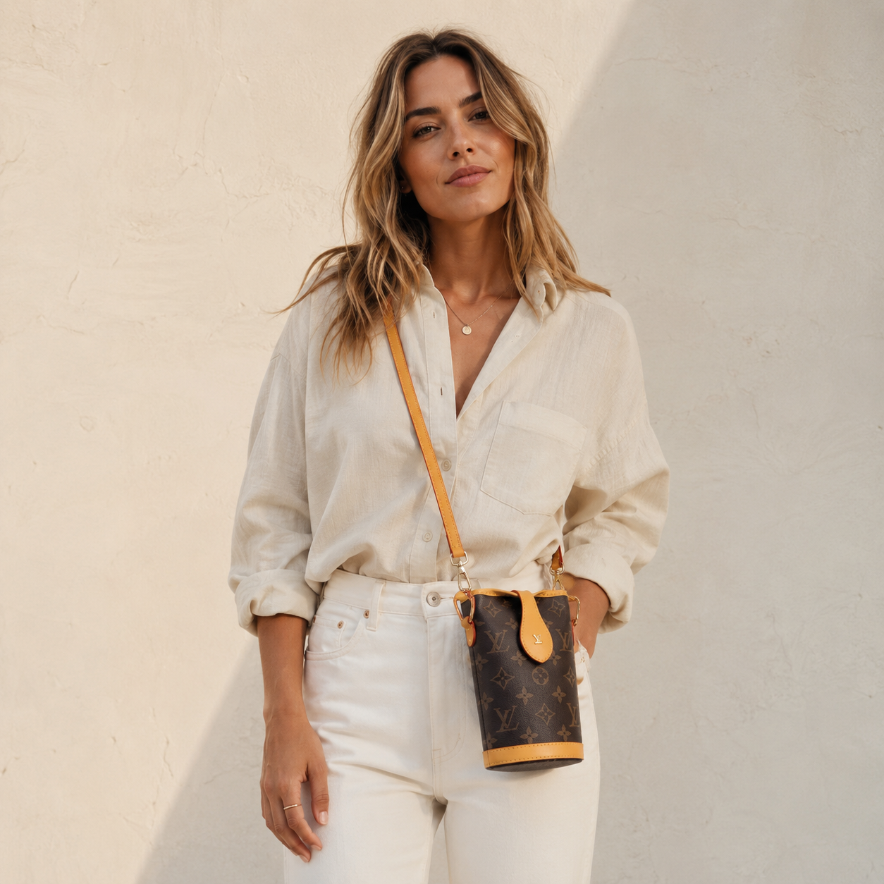 Classic Monogram Crossbody Phone Bag-GELV179