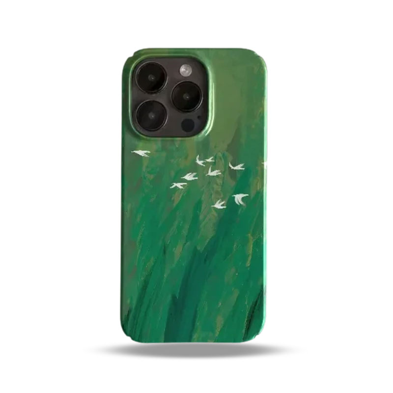 Summer Flying Birds Phone Case For iPhone Green-CYH251540