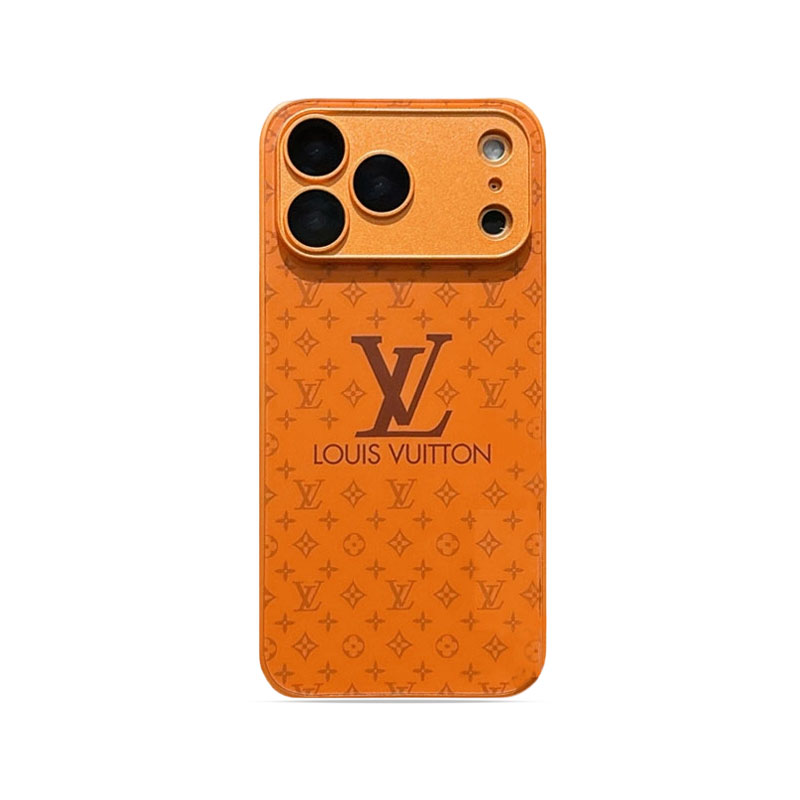 Elegant Monogram iPhone Case Orange For iPhone 17/16/15/14/13-VEMO024
