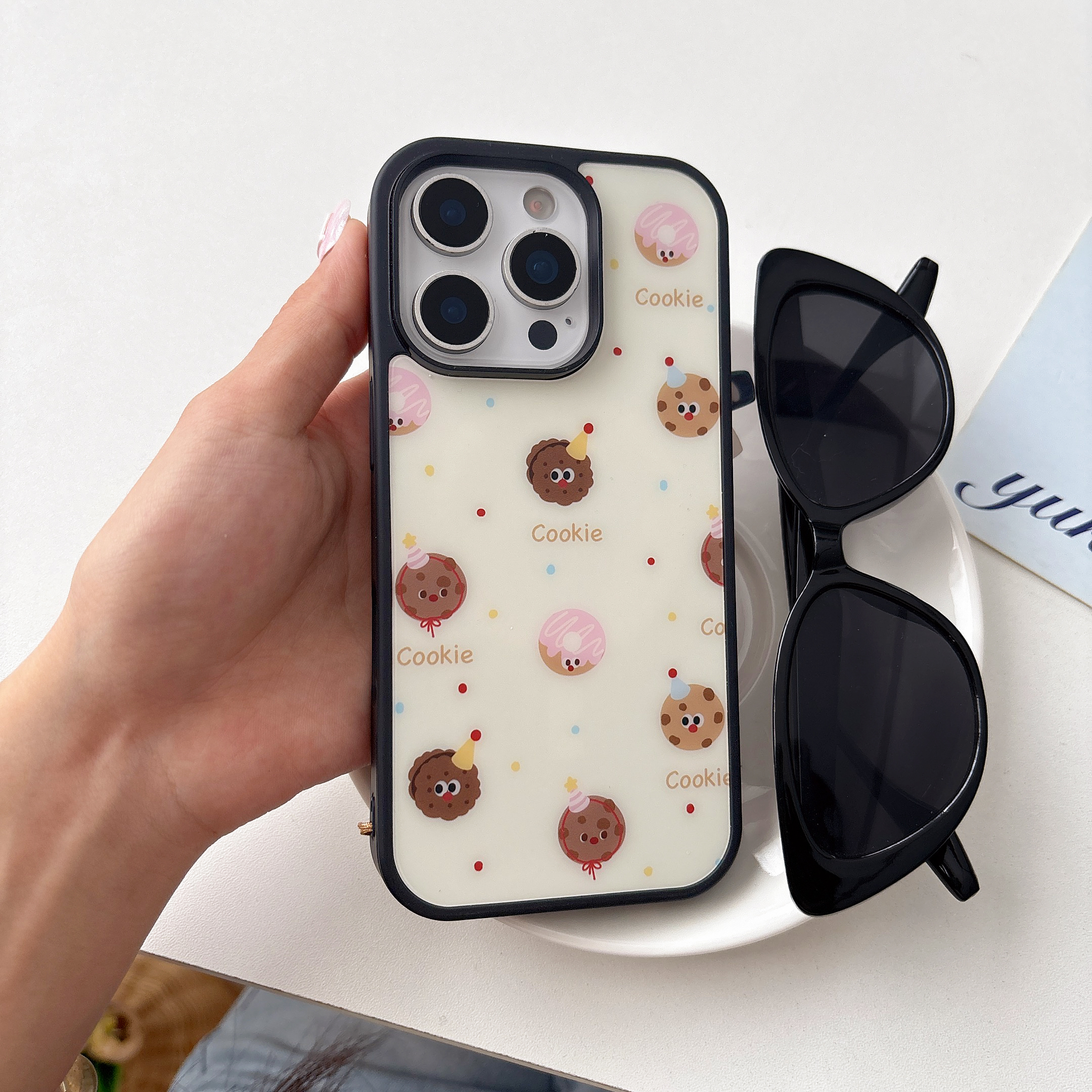 Cute Cartoon Cookie MagSafe-Compatible Phone Case with Holder and Strap for iPhone 17/16/15/14/13 Series – CF2500011