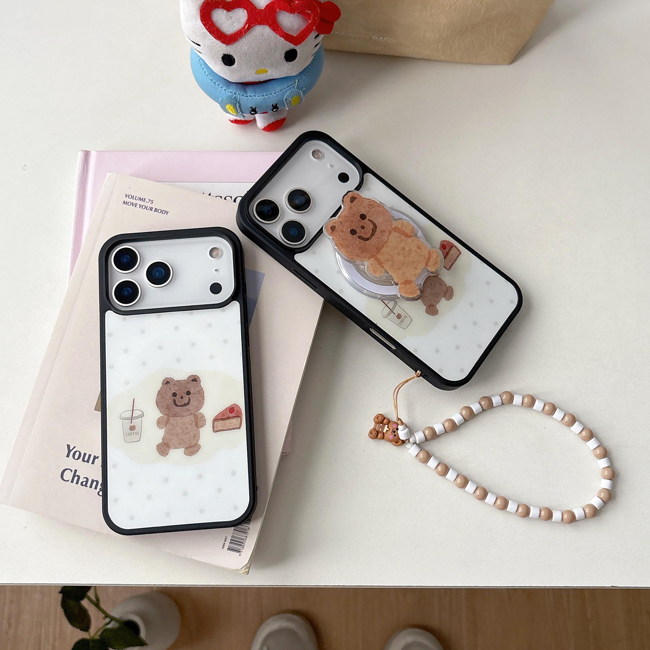 Cake Bear MagSafe-Compatible Phone Case with Holder and Strap for iPhone 17/16/15/14/13 Series – CF250009