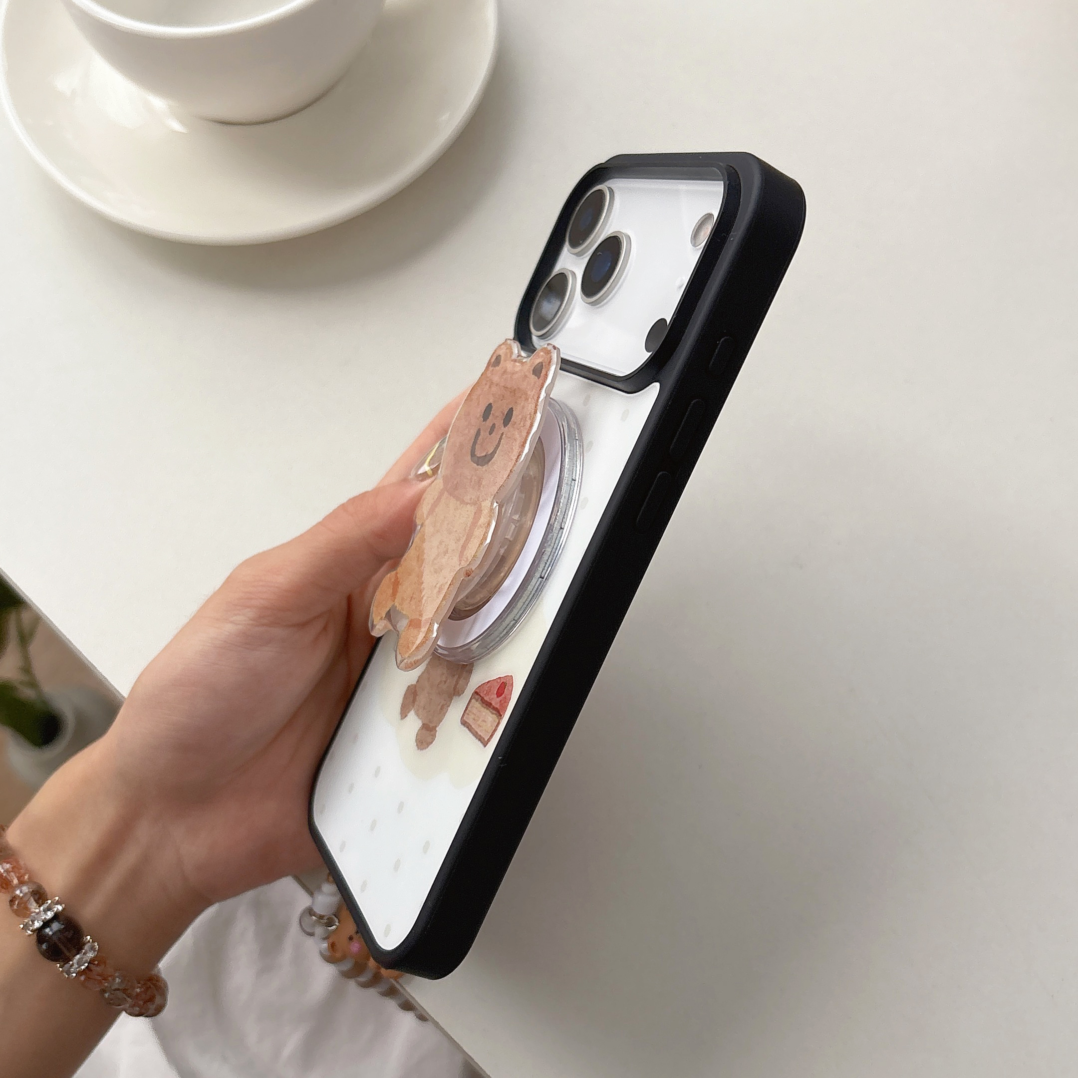 Cake Bear MagSafe-Compatible Phone Case with Holder and Strap for iPhone 17/16/15/14/13 Series – CF250009
