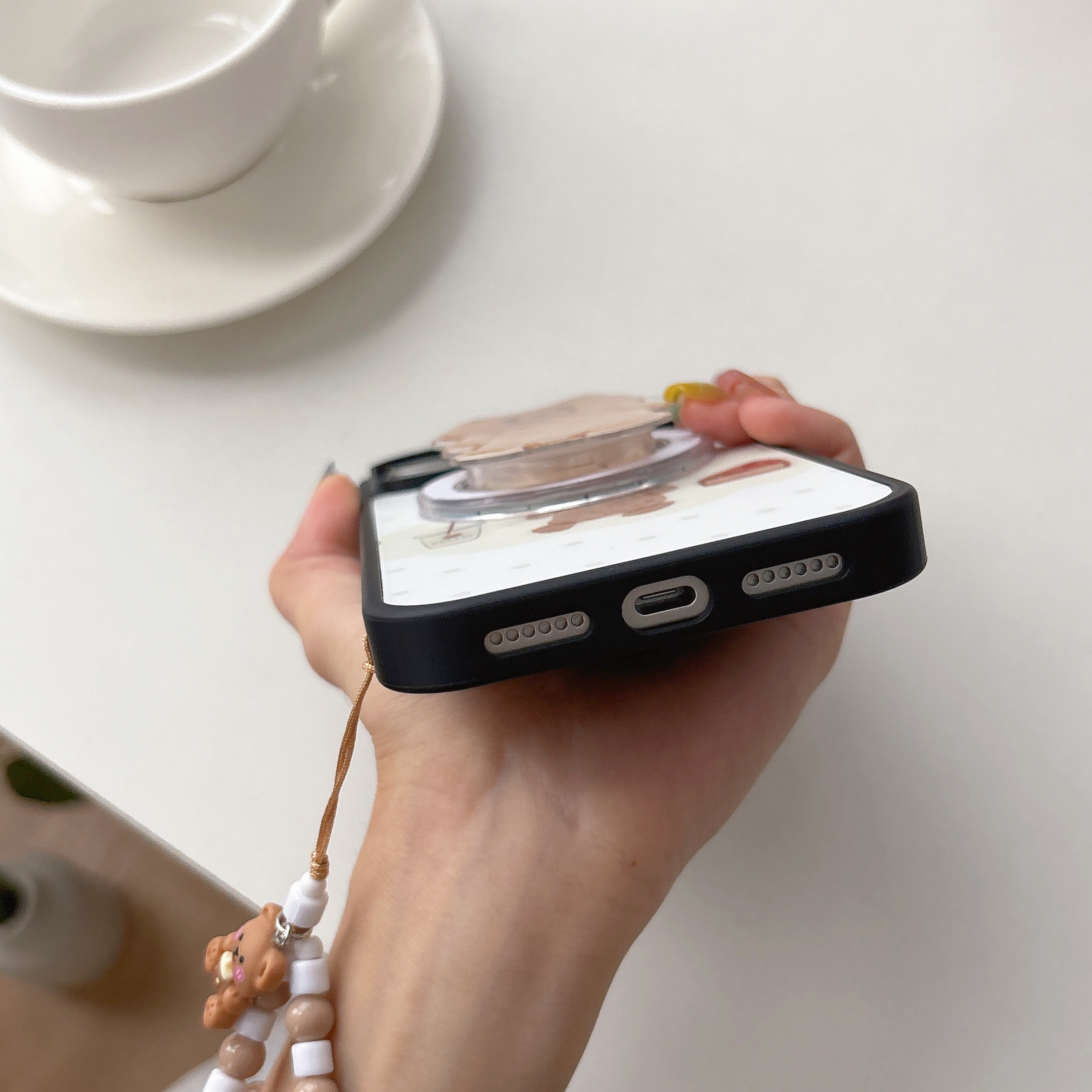 Cake Bear MagSafe-Compatible Phone Case with Holder and Strap for iPhone 17/16/15/14/13 Series – CF250009