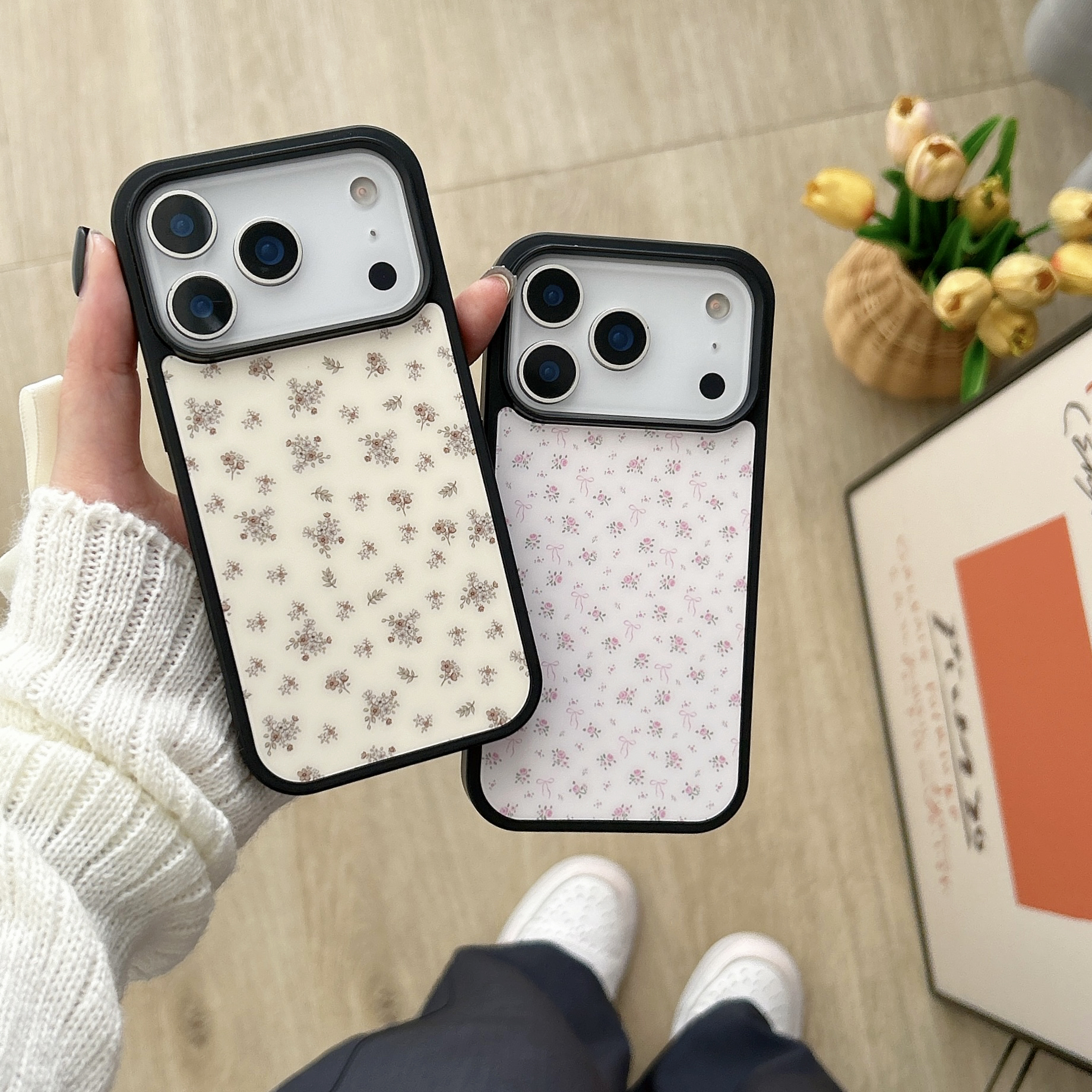 Yellow Floral MagSafe-Compatible Phone Case for iPhone 17/16/15/14/13 Series – CF250007