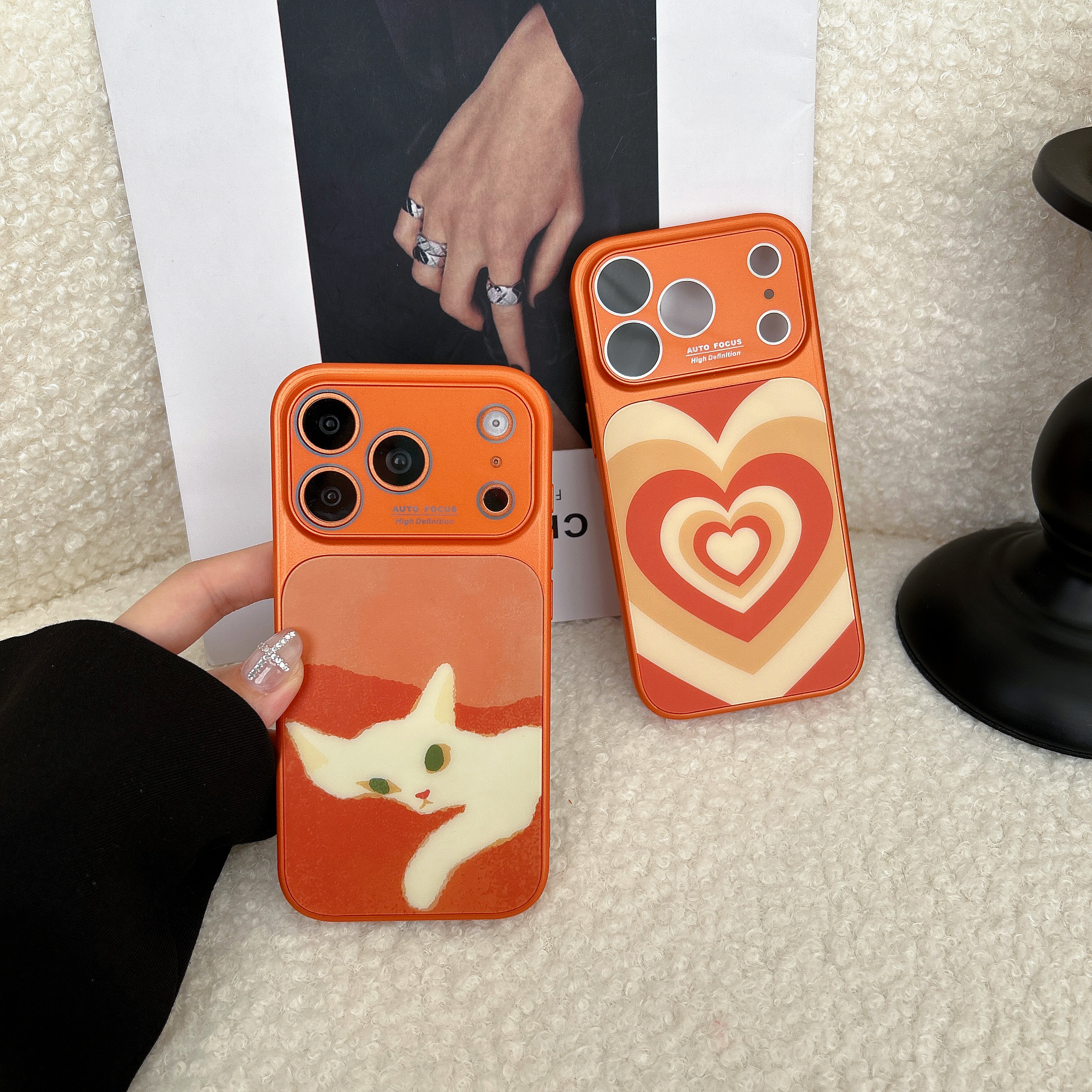 Orange Cute Cat MagSafe-Compatible Phone Case for iPhone 17/16/15/14/13 Series – CF2500015