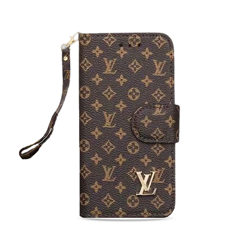 Leather Wallet Flip Monogram iPhone Case Big Printing-GELB001