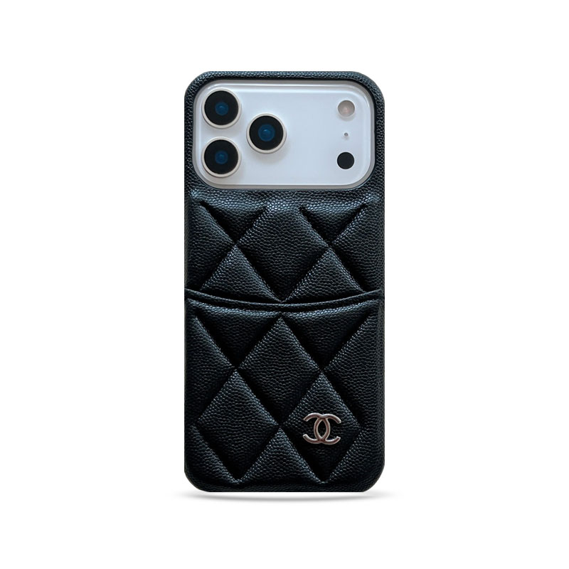 Leather CC iPhone Case With Card Holder White For iPhone 17 Series-GECC023