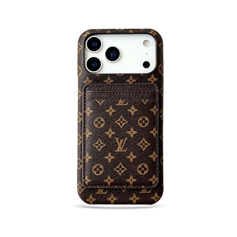 High-quality Monogram iPhone Case With Card Holder For iPhone 17 Series-GELV156