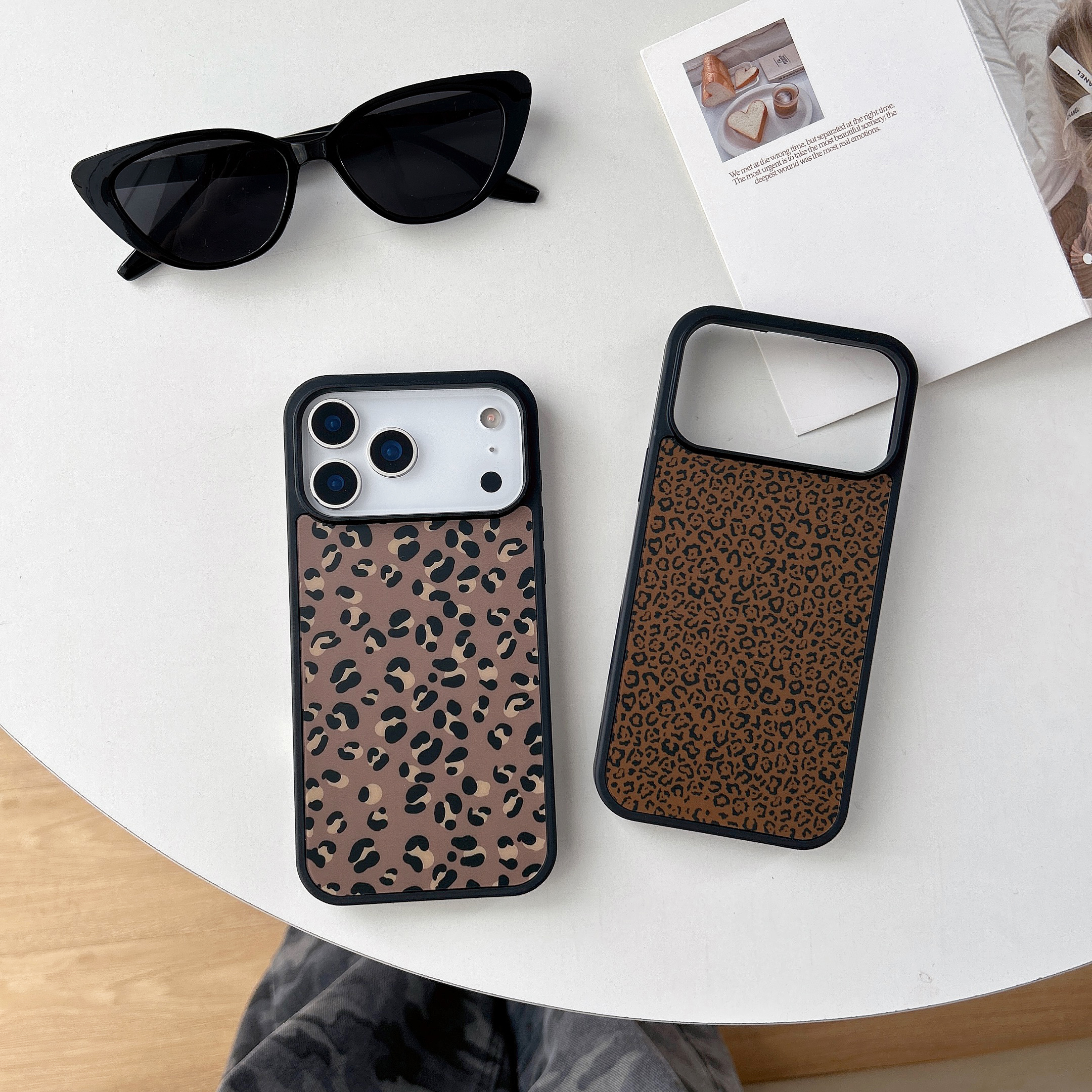 Leopard Print MagSafe-Compatible Phone Case with Holder for iPhone 17/16/15/14/13 Series – CF2500010