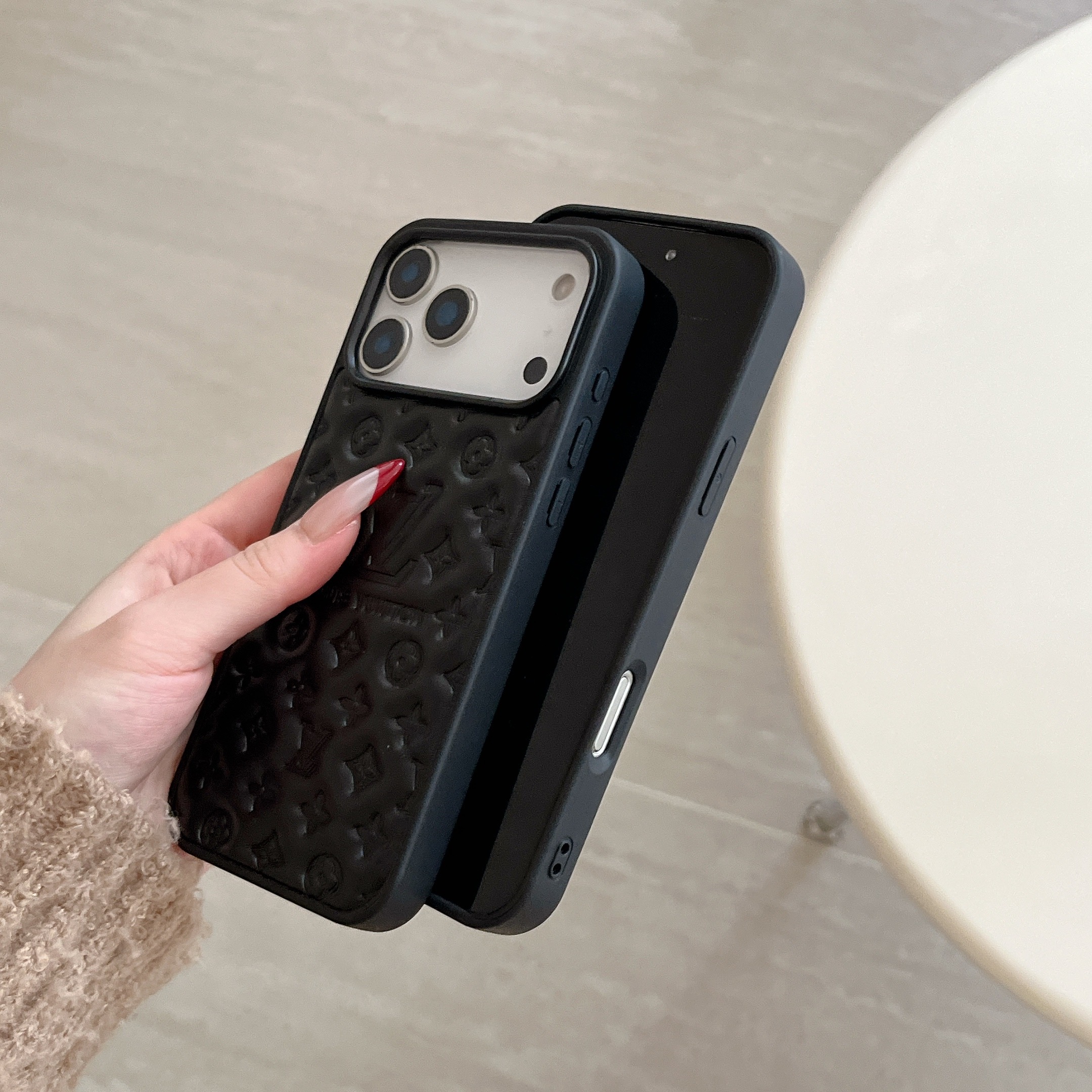Elegant Monogram iPhone case black  – GFLV0014