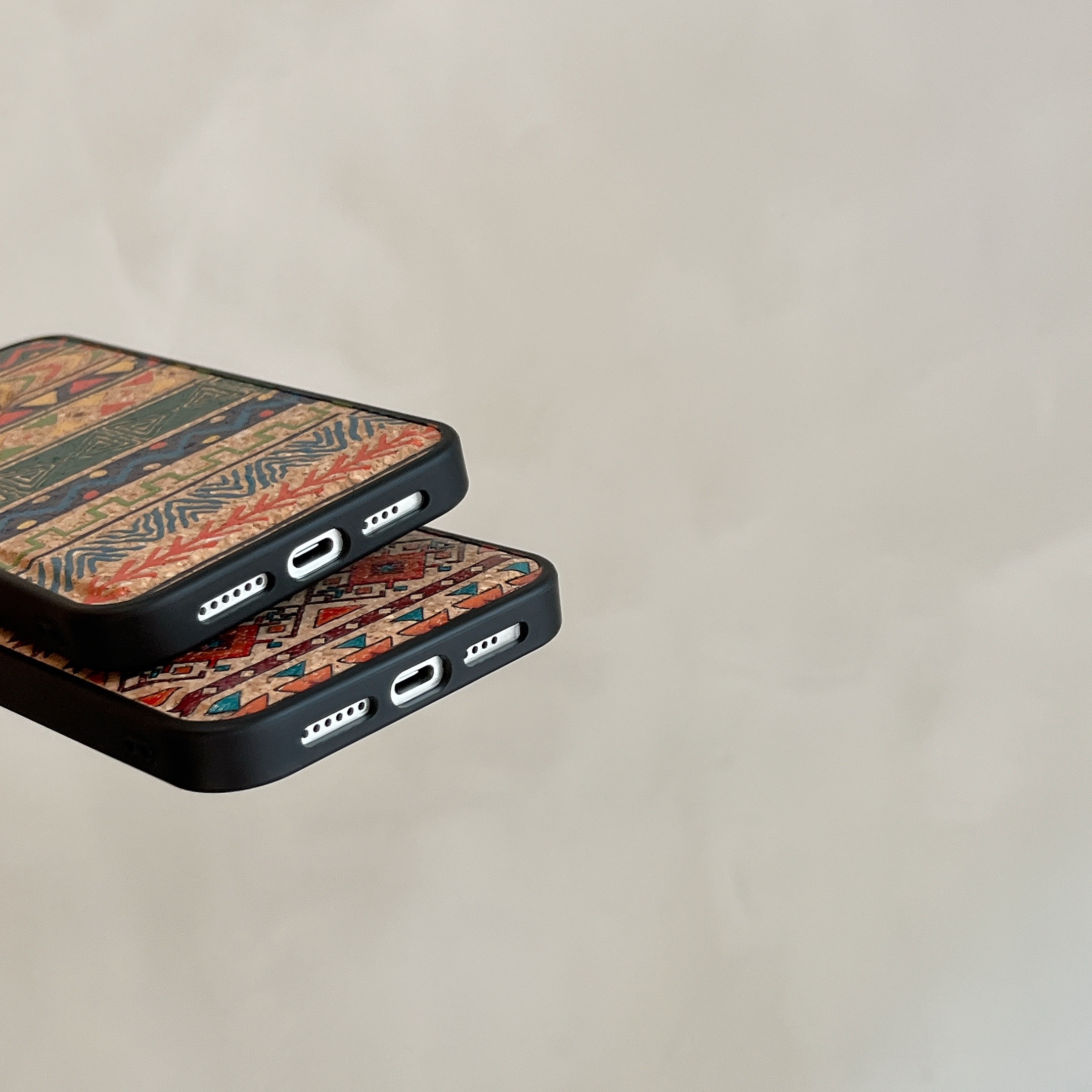 Magnetic Wooden Retro Print Phone Case For iPhone Blue (Compatible with Magsafe）-FGW241837