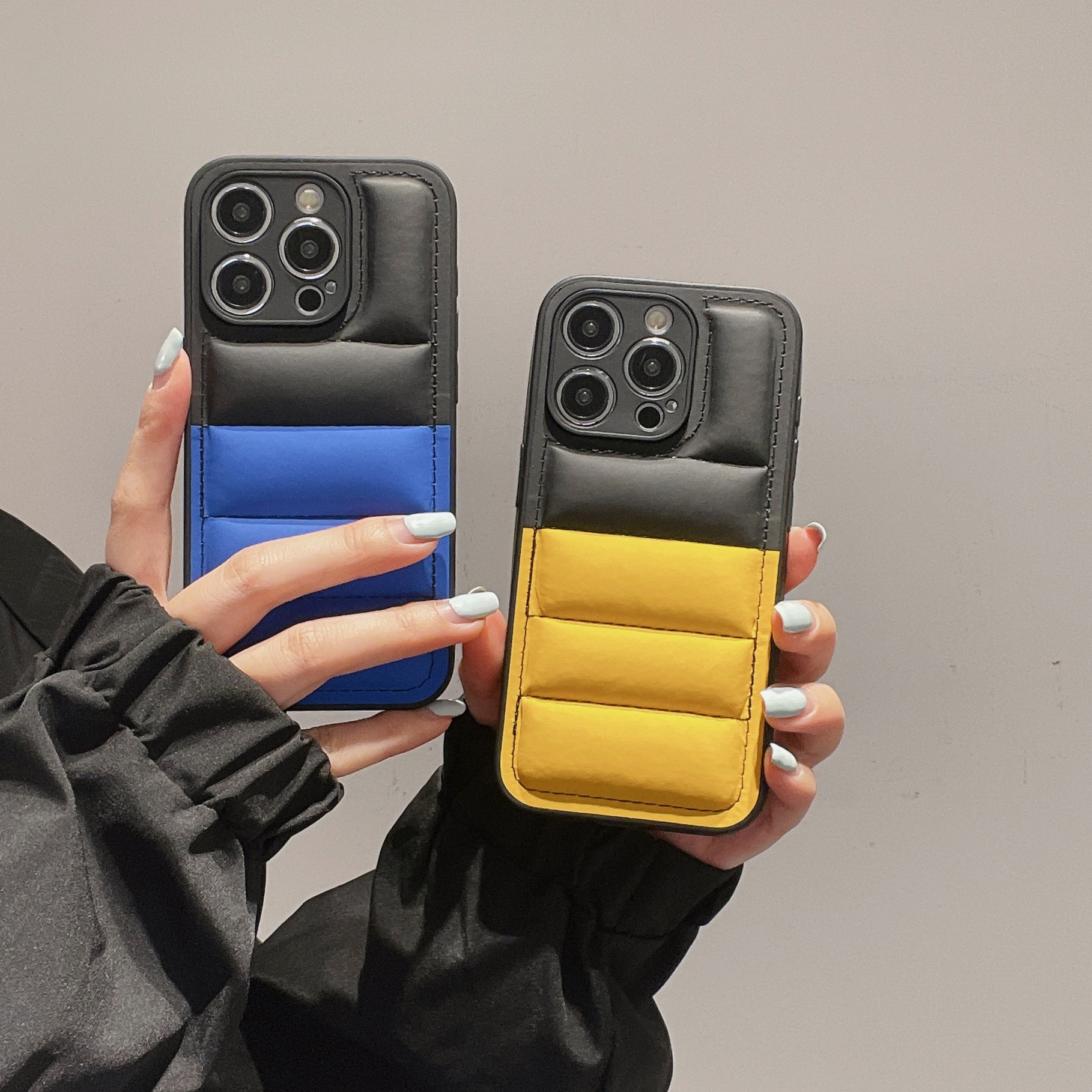 Multicolour Puffer Phone Case For iPhone Blue-SPK251615