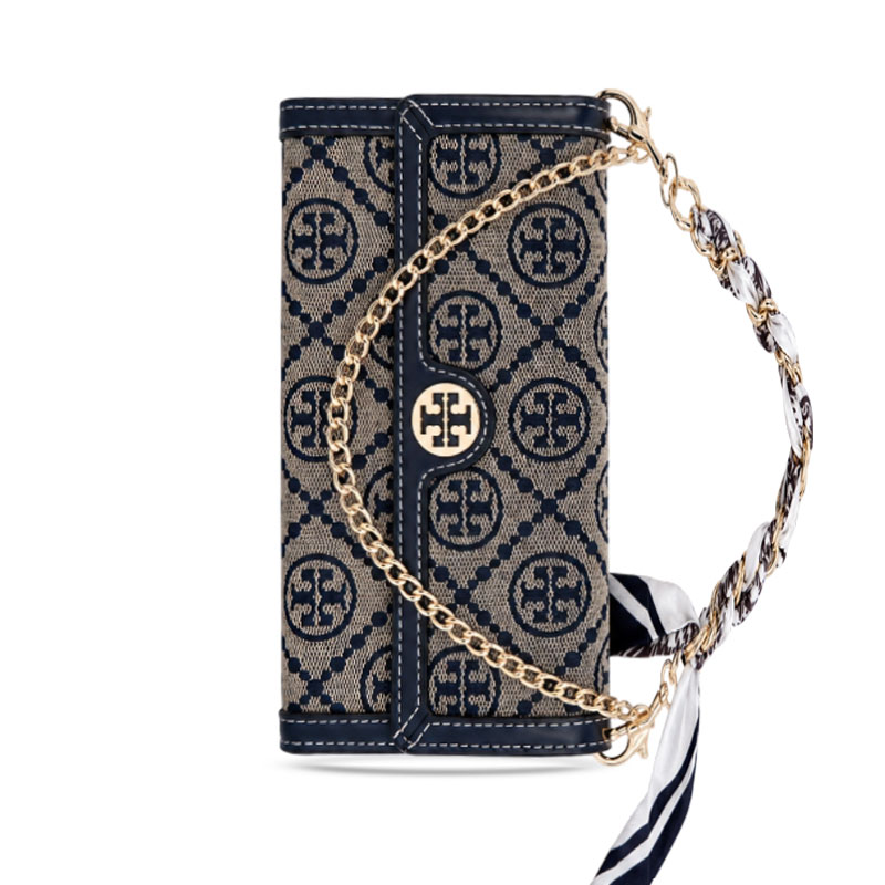 Elegant Leather TB iPhone Case With Flip Wallet-GETB223