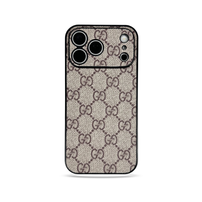 Luxury leather GG iPhone Case For iPhone 17 Series Brown-GEGG149