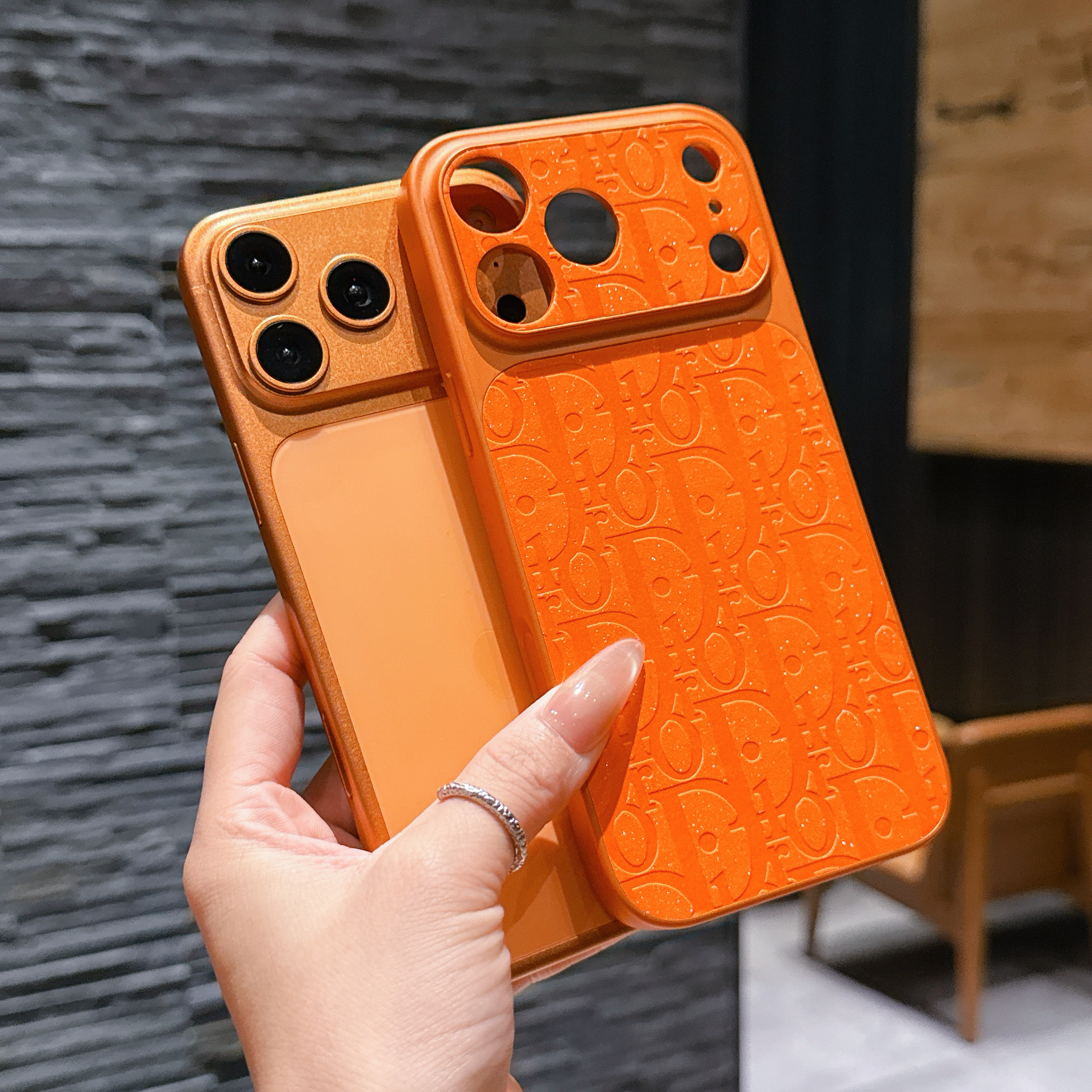 High-quality  CD iPhone case orange– GFLV005