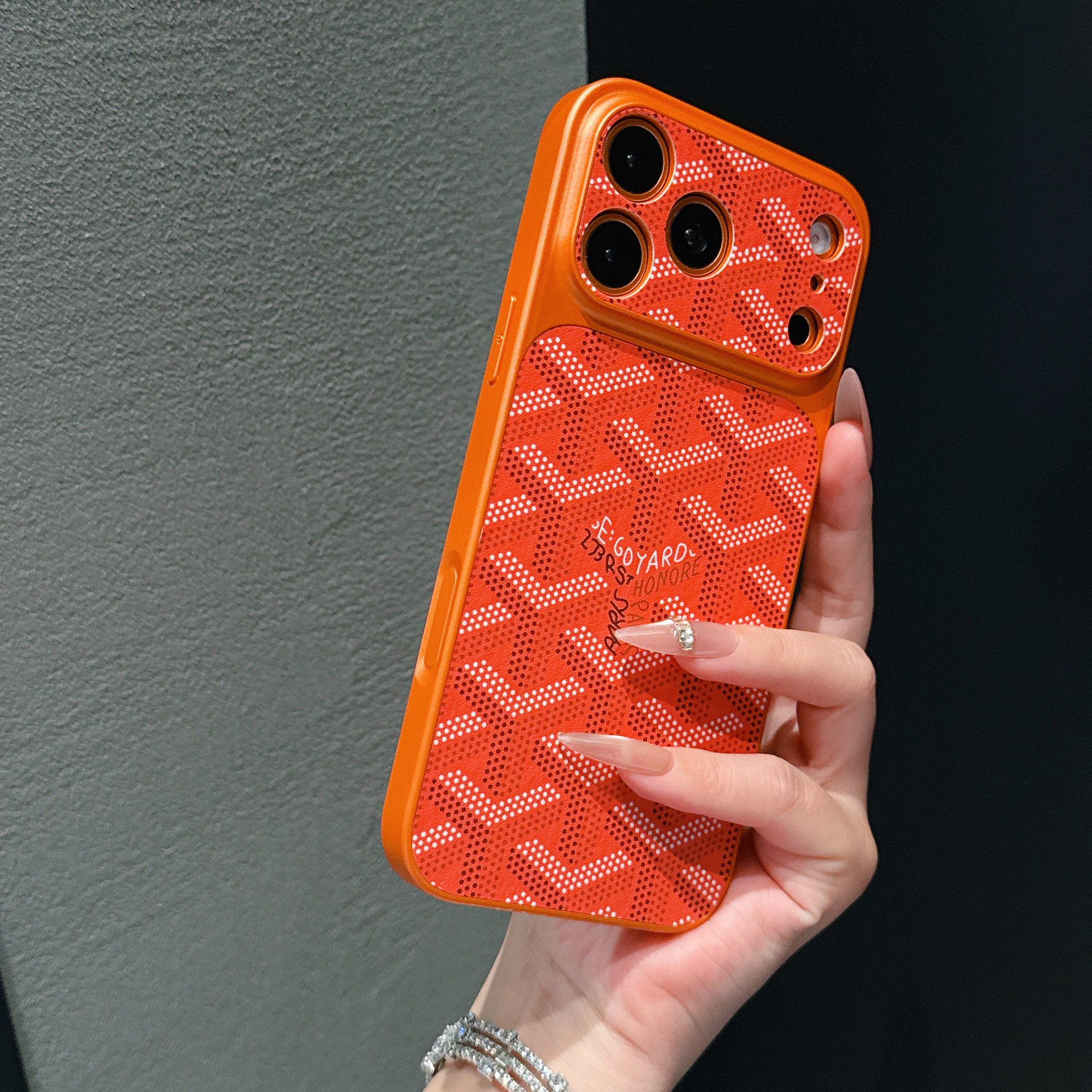 Luxury GD iPhone case orange– GFLV009