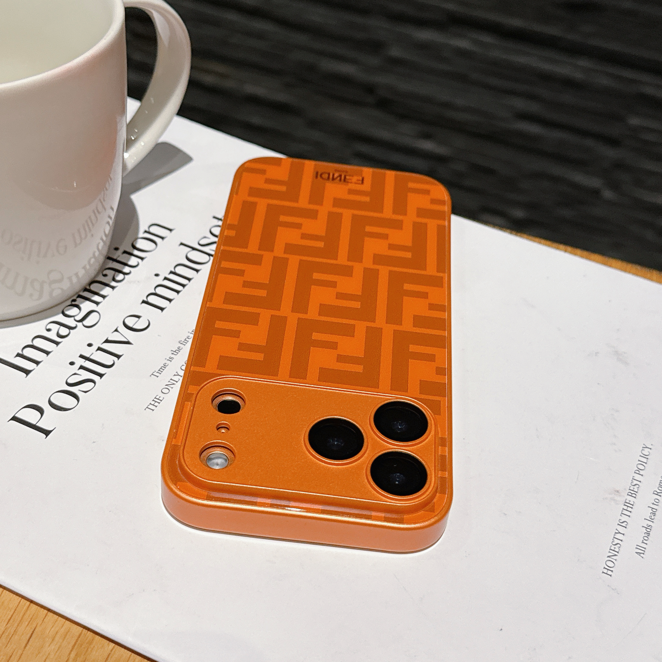Glossy FD iPhone Case Orange For iPhone 17/16/15/14/13-VEFD027