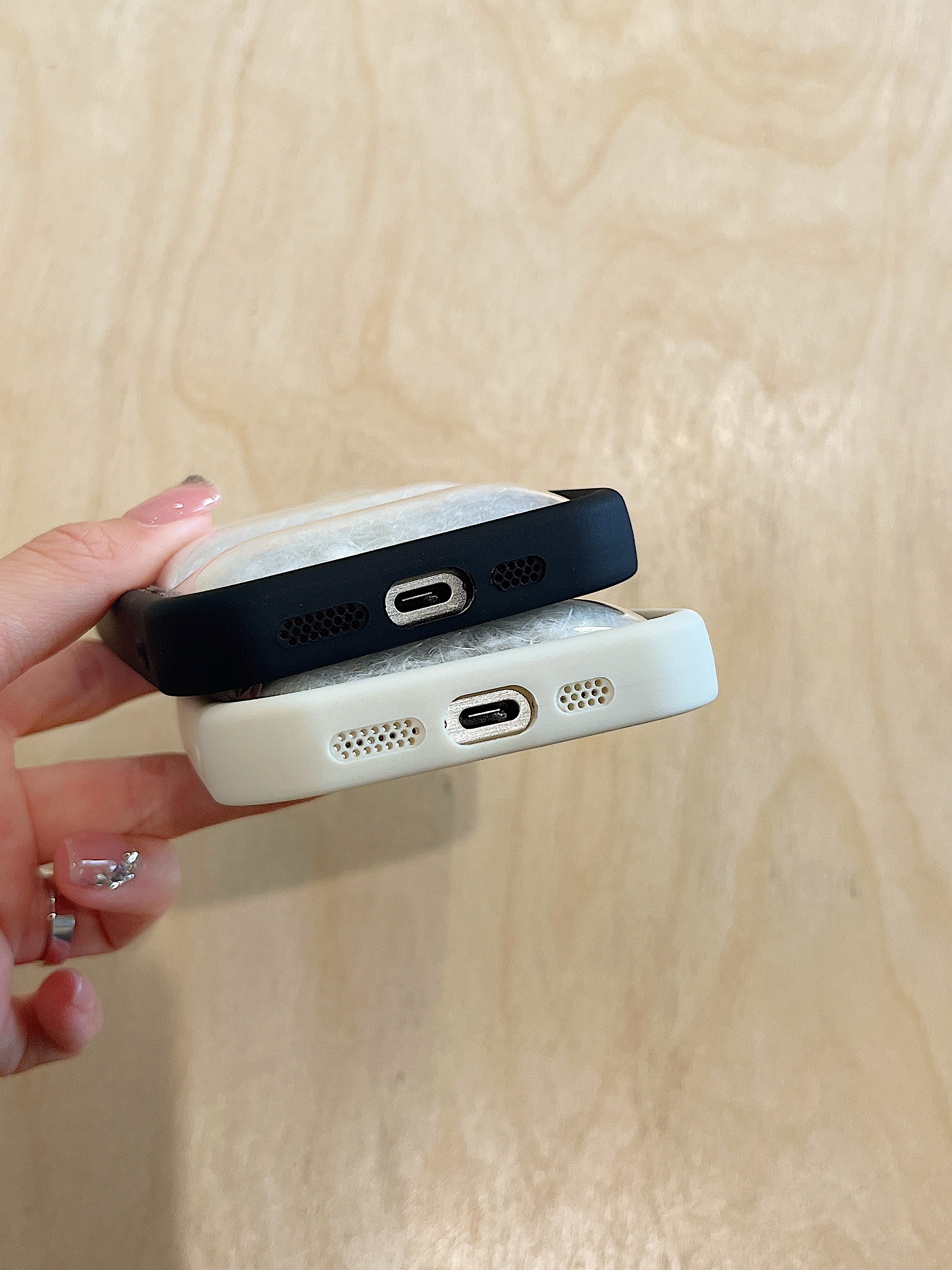 Stuffed Down Puffer Phone Case For iPhone Black-TCK251605