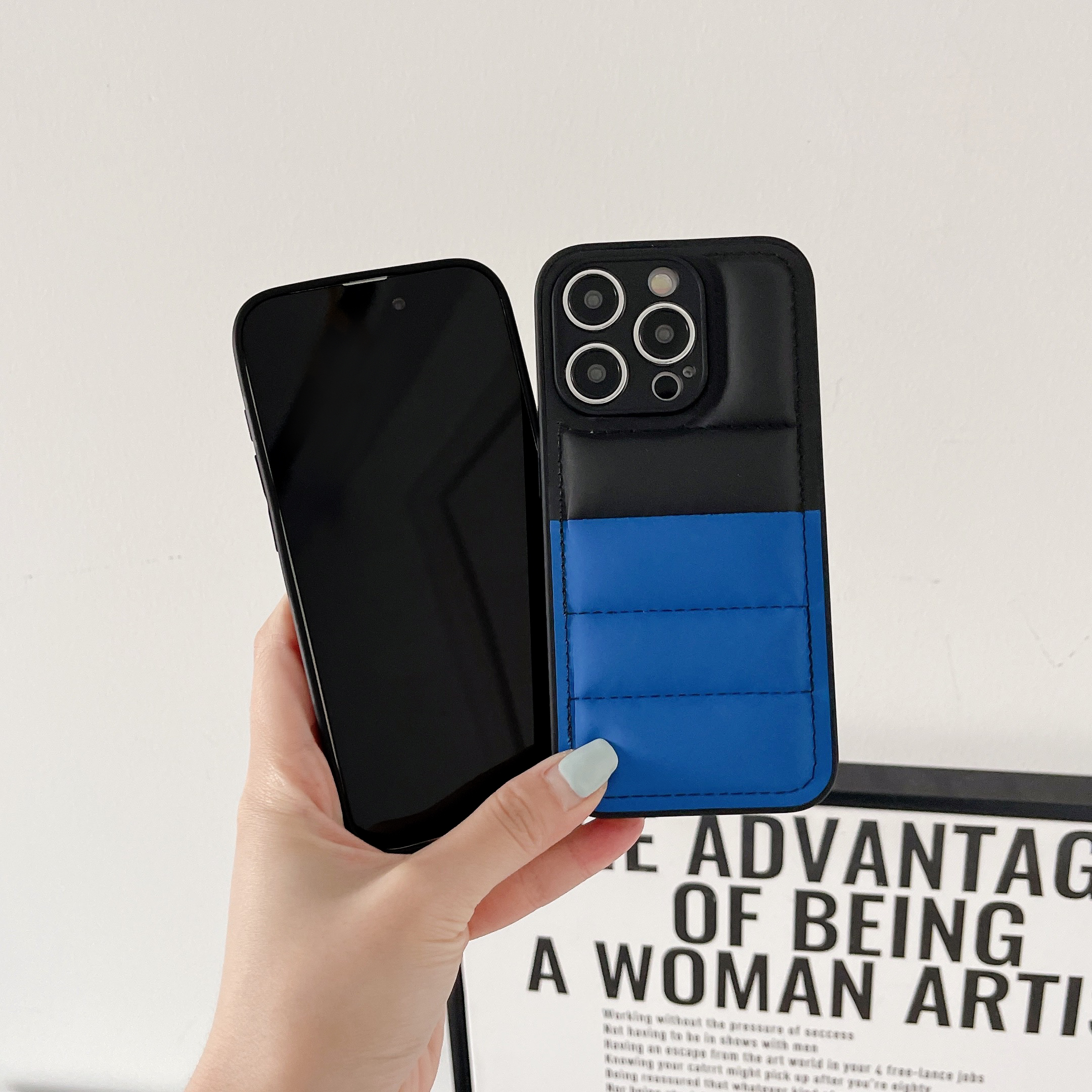 Multicolour Puffer Phone Case For iPhone Blue-SPK251615