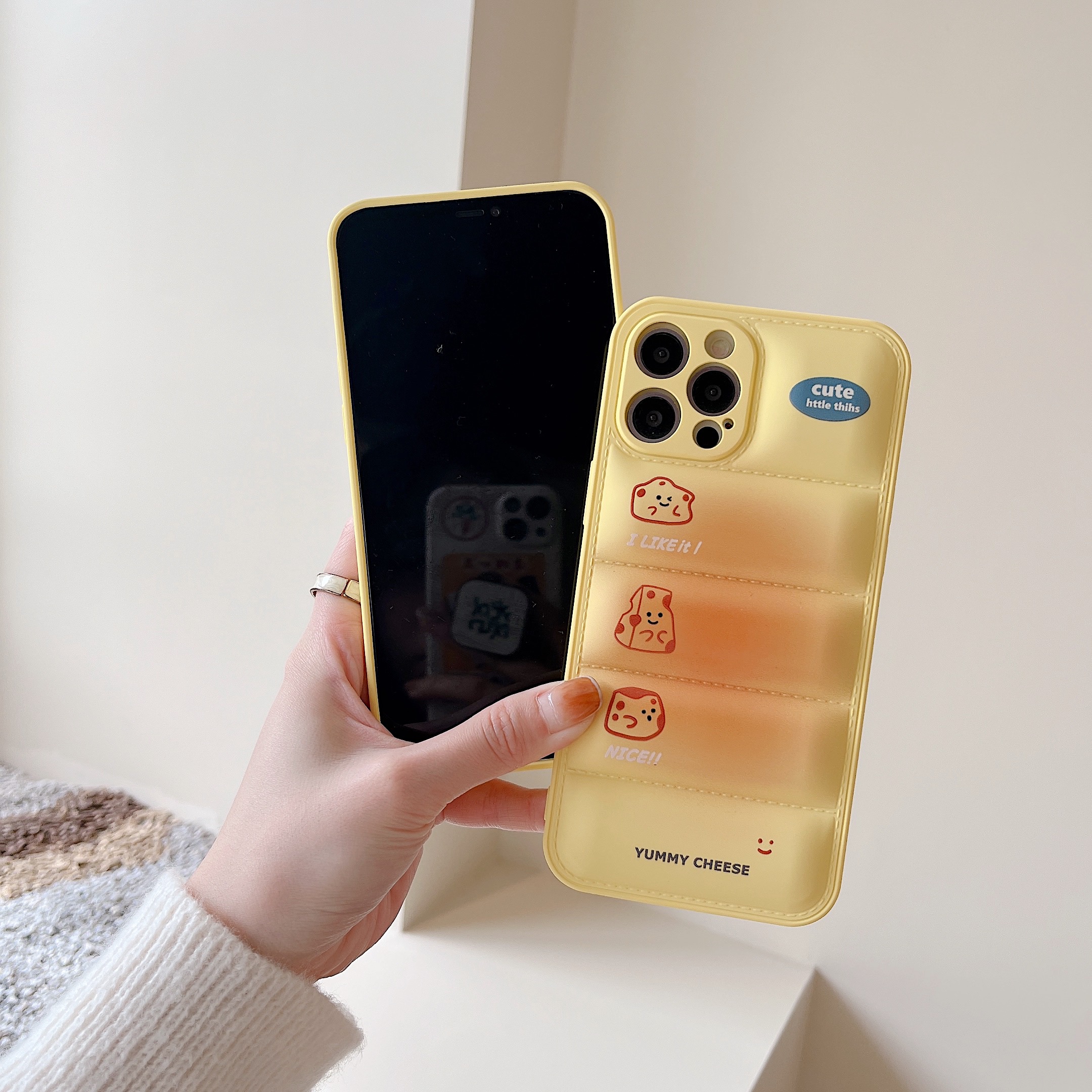 Cheese Puffer Phone Case For iPhone Yellow-ZSK251608