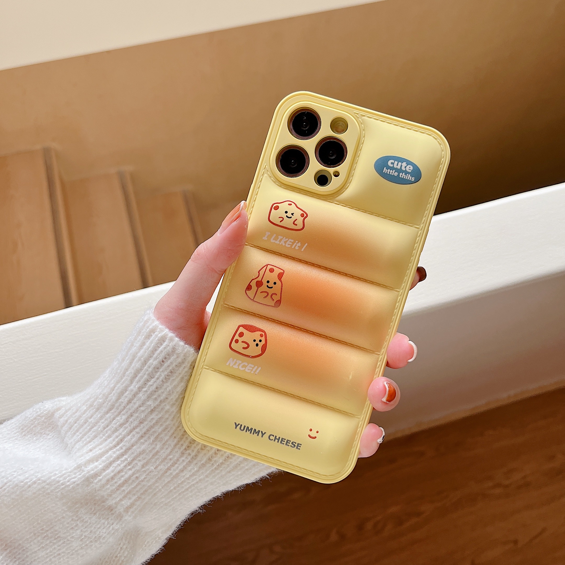 Cheese Puffer Phone Case For iPhone Yellow-ZSK251608