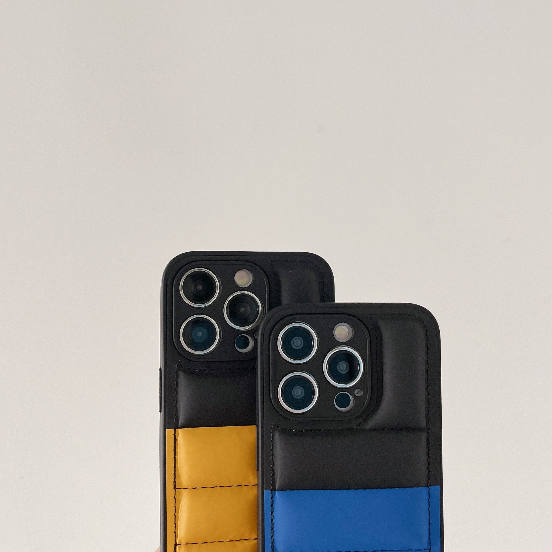 Multicolour Puffer Phone Case For iPhone Blue-SPK251615