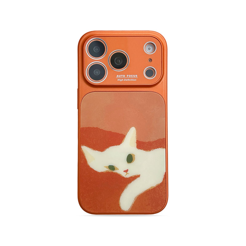 Orange Cute Cat MagSafe-Compatible Phone Case for iPhone 17/16/15/14/13 Series – CF2500015
