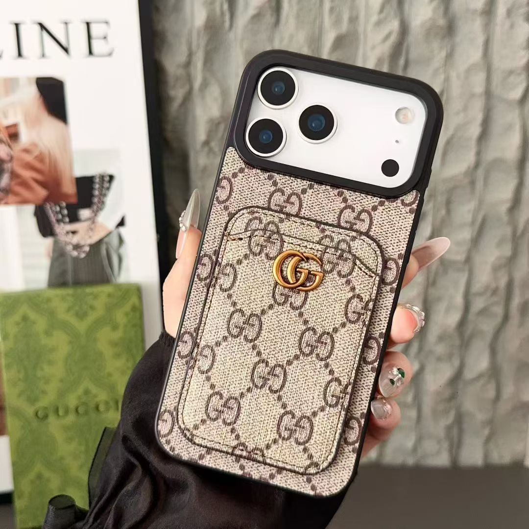 Classic GG iPhone Case With Card Holder For iPhone 17 Series-GEGG158