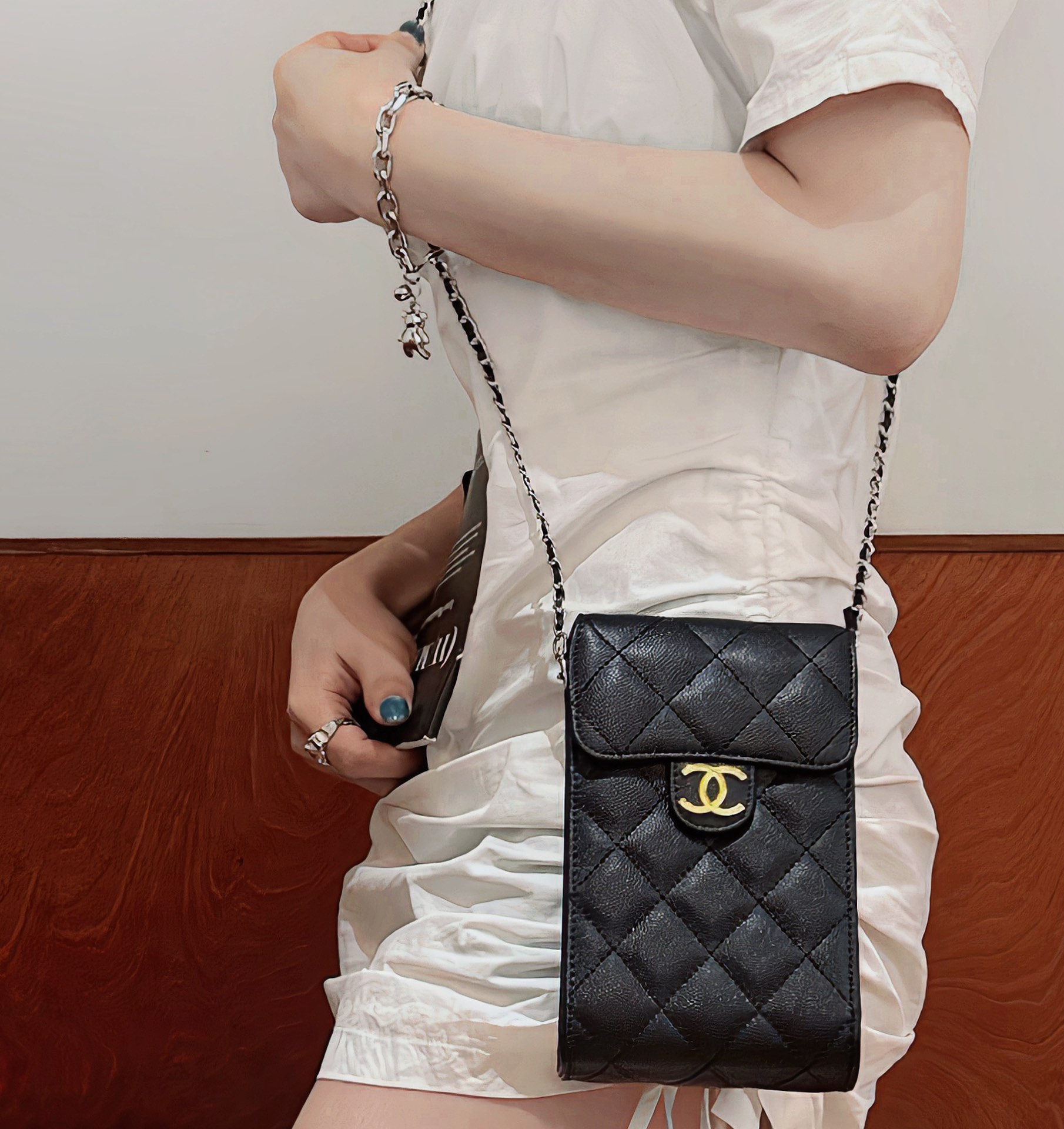 Luxury Leather CC Crossbody Phone Bag-GECC191