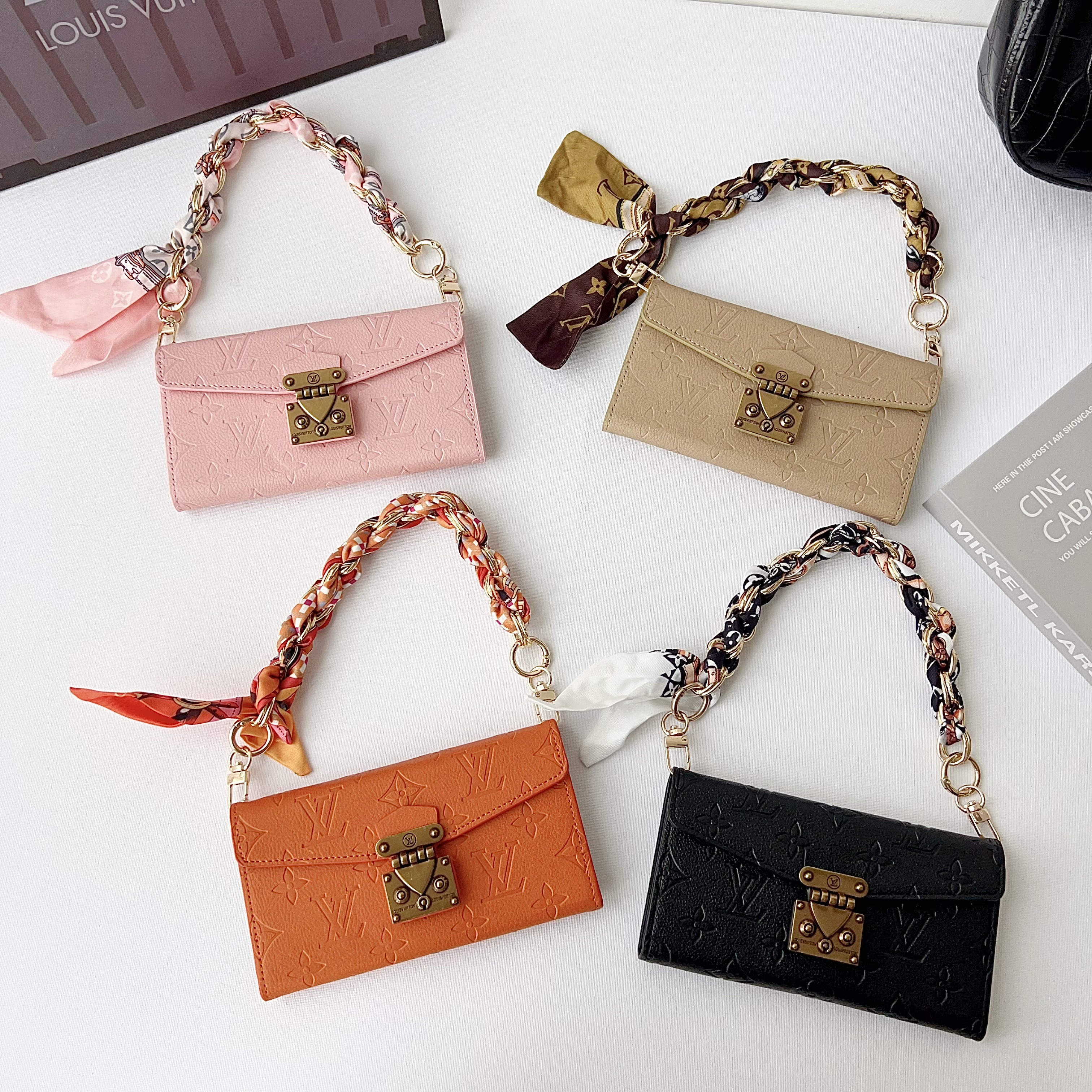 Luxury  Leather LV iPhone Case With Flip Wallet-GELV204