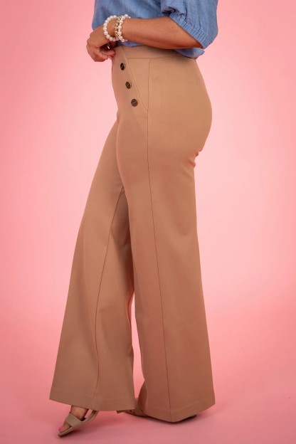 Tummy Control Button Wide Leg Pant(BUY 2 FREE SHIPPING)