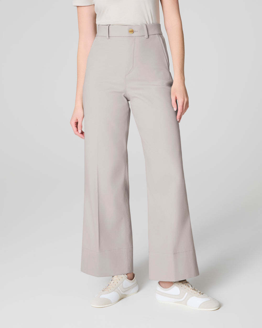 Tummy Control Stretch Twill Wide Leg Pant (Buy 2 Free Shipping)