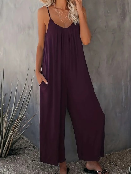 Boho Spaghetti Ruched Jumpsuit, Casual Sleeveless Long Length Wide Leg Jumpsuit, Women's Clothing 55,169 reviews 4.6 All reviews are from verified purchases Item reviews (10,683) Provider reviews (55,169) Top 1% rated in Women's Jumpsuits Small 2 % True