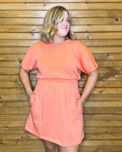 AirEssentials Cinched T-Shirt Dress (Buy 2 Free Shipping)