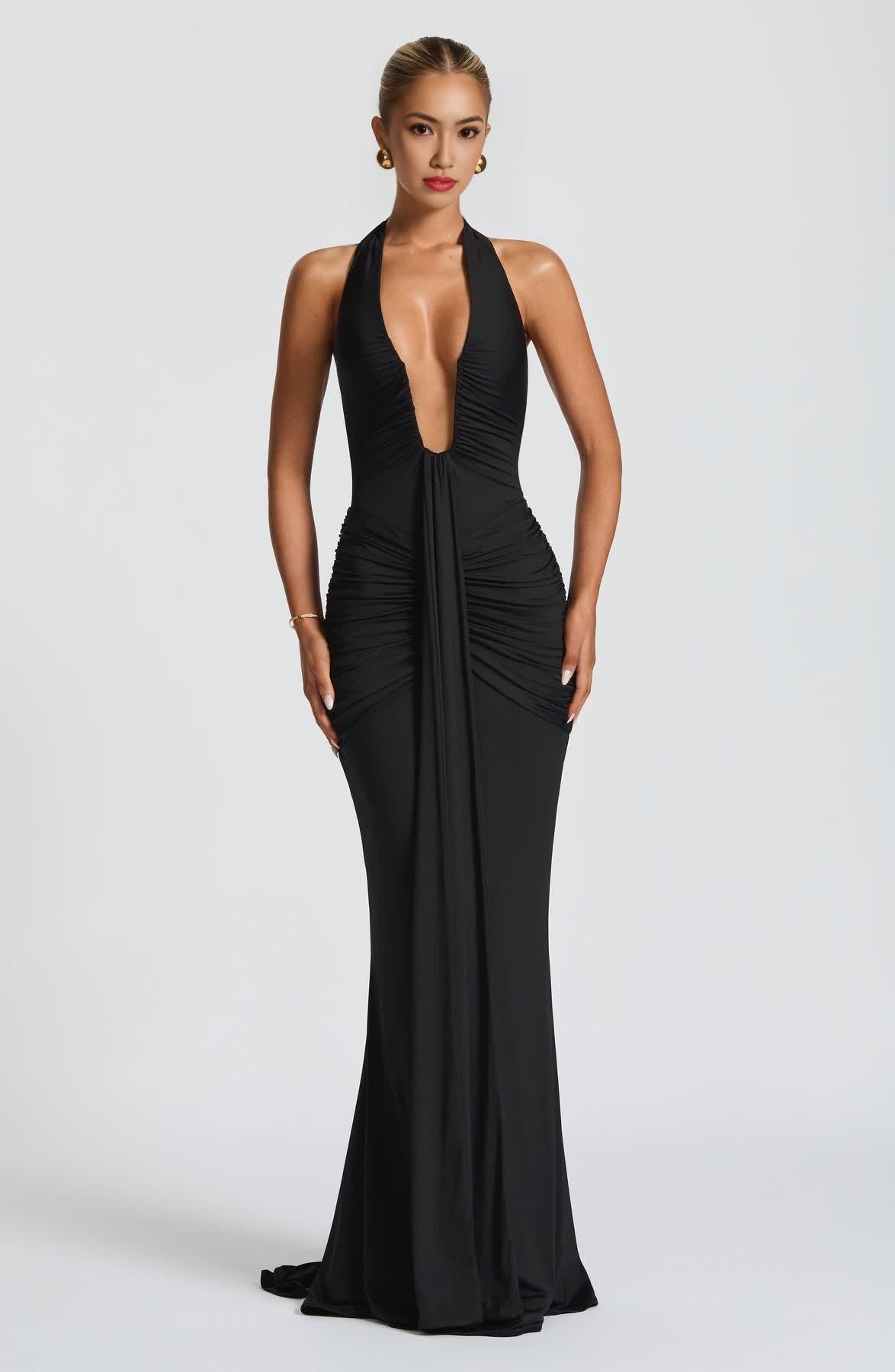 Rosetta Deep V Neck Maxi Dress (Buy 2 Free Shipping)