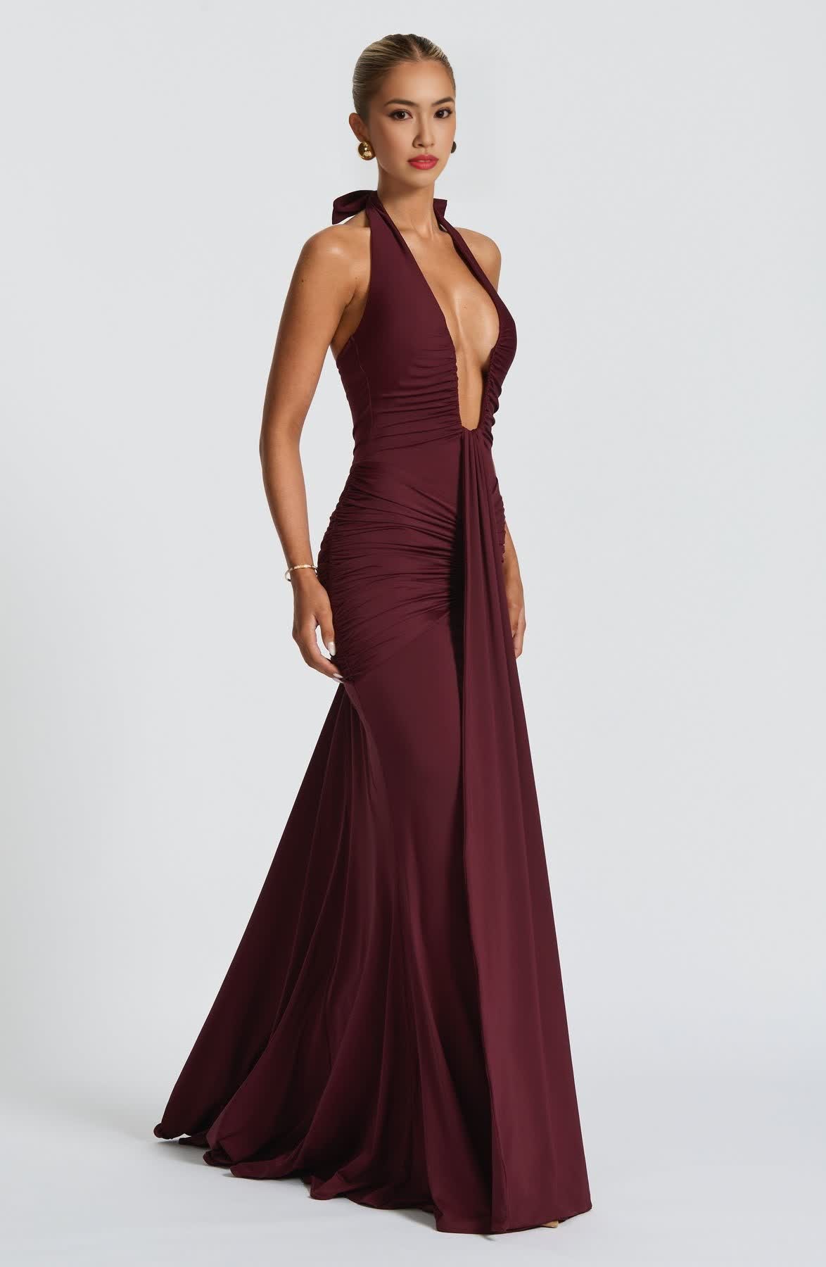 Rosetta Deep V Neck Maxi Dress (Buy 2 Free Shipping)