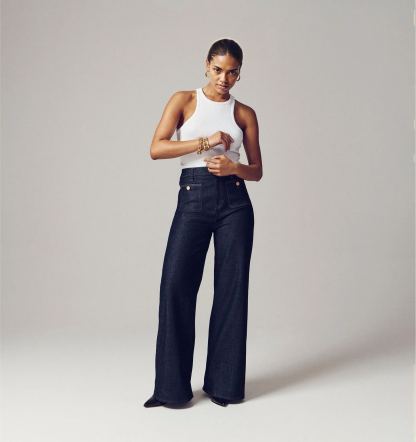 Tummy Control Sailor Wide Leg Trouser (Buy 2 Free Shipping)