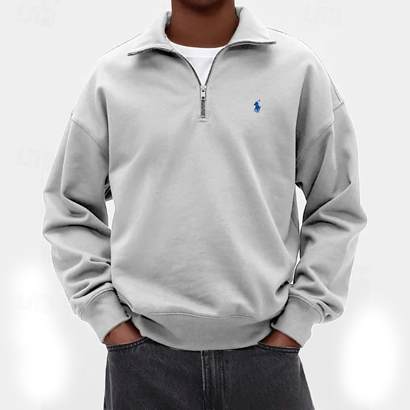 [Copy]Ralph Lauren® Pullover Casual Quarter Zip Long Sleeved Sweatshirt