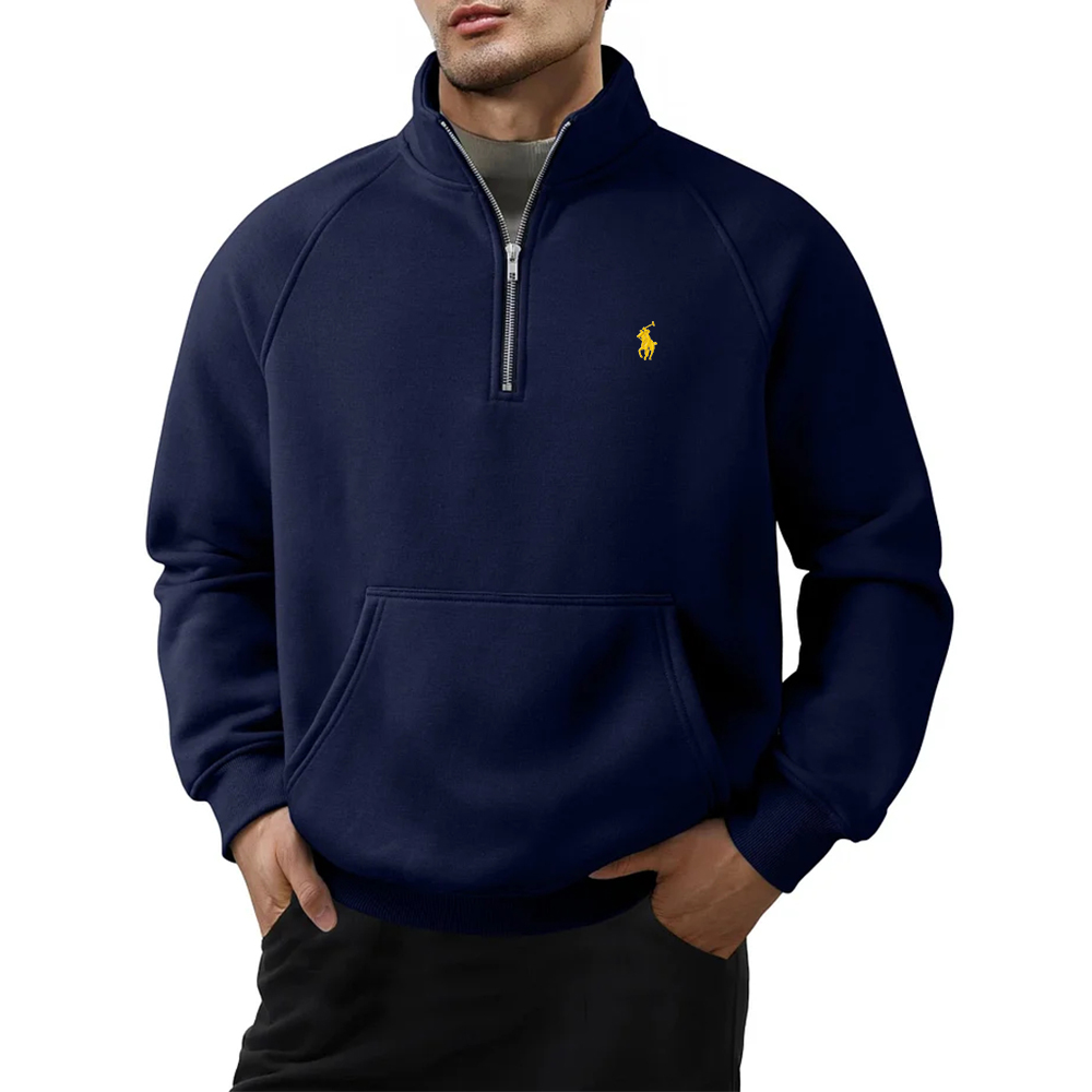 Ralph Lauren® Quarter Zip Casual Fleece Cotton Pullover Sweatshirt