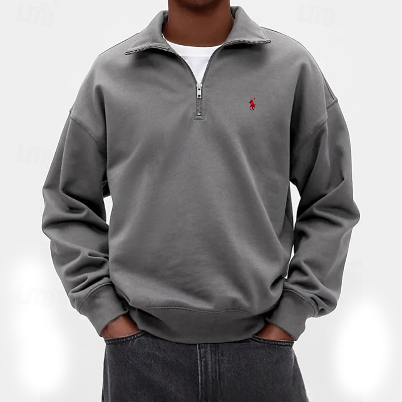 [Copy]Ralph Lauren® Pullover Casual Quarter Zip Long Sleeved Sweatshirt